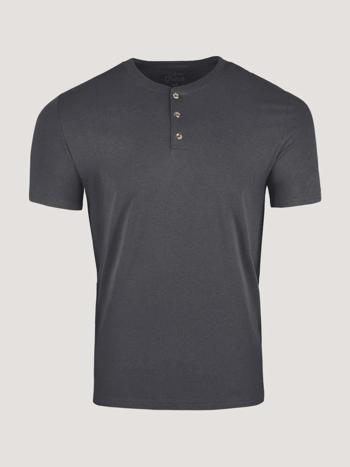 Vintage Black Short Sleeve Henley