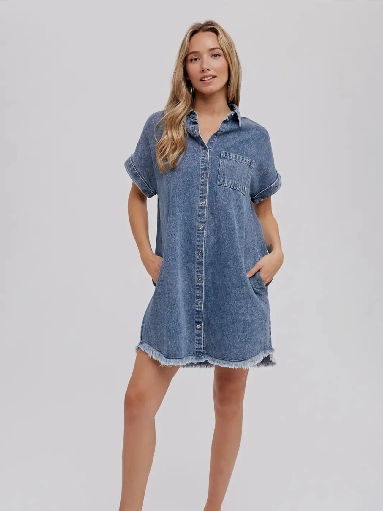 Vintage Denim Shirt Dress