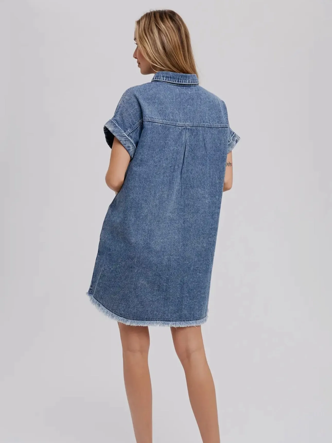 Vintage Denim Shirt Dress